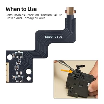 Extruder Filament Sensor Replacement for BambuLab P2S: Hall Switch Board Assembly with FPC Cable for Detecting Presence of Consumables in Hotend Extruder 3D Printer Accessories
