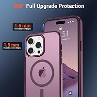 Vista 838 de SUPFINE Funda magnética para iPhone 11 (compatible con MagSafe) (protección contra caídas de grado militar), translúcida mate a prueba de golpes