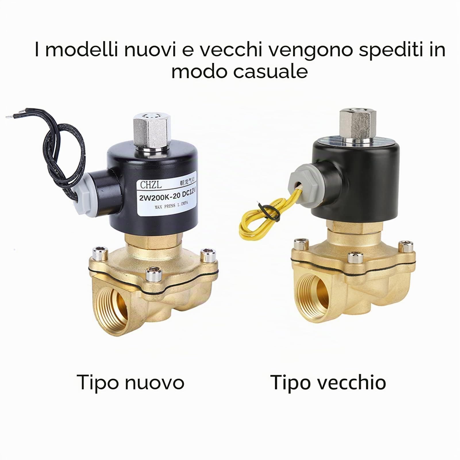 Elettrovalvola a Solenoide Ottone NO 3/4" DC 12V 0-1.0Mpa Normalmente Aperta Valvola Elettromagnetica Filettatura per Acqua Aria Gas