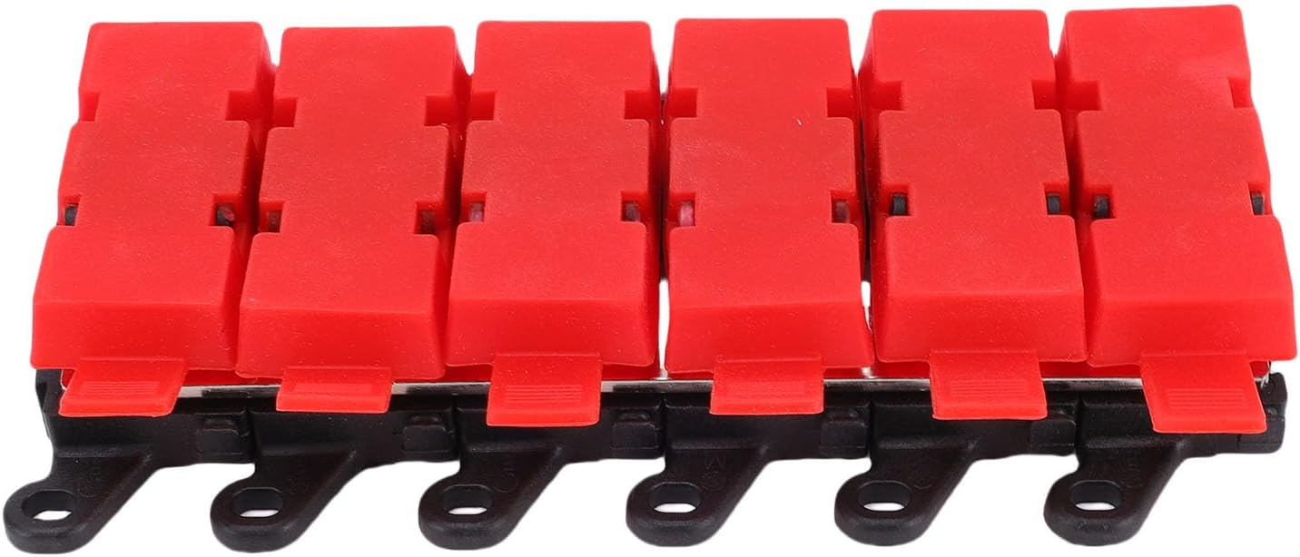 Keenso 6 Way Fuse Holder with Busbar, 30A 60A 100A BDFS Power Distribution Block Module, with Preinstalled Fuses, for Cars Boats Solar Systems Speakers Amplifier
