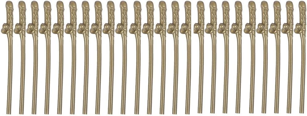 Hen Party Straws Gold 24Pack or 36 Pack,Party Accessories (24)