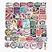 Jasion Stickers 55-Pcs PVC Decals of Vintage Travel & Hotel Waterproof Anti-Sunlight DIY Ideals for Cars, Motorbikes, Portable,Luggages, Ipad,Laptops