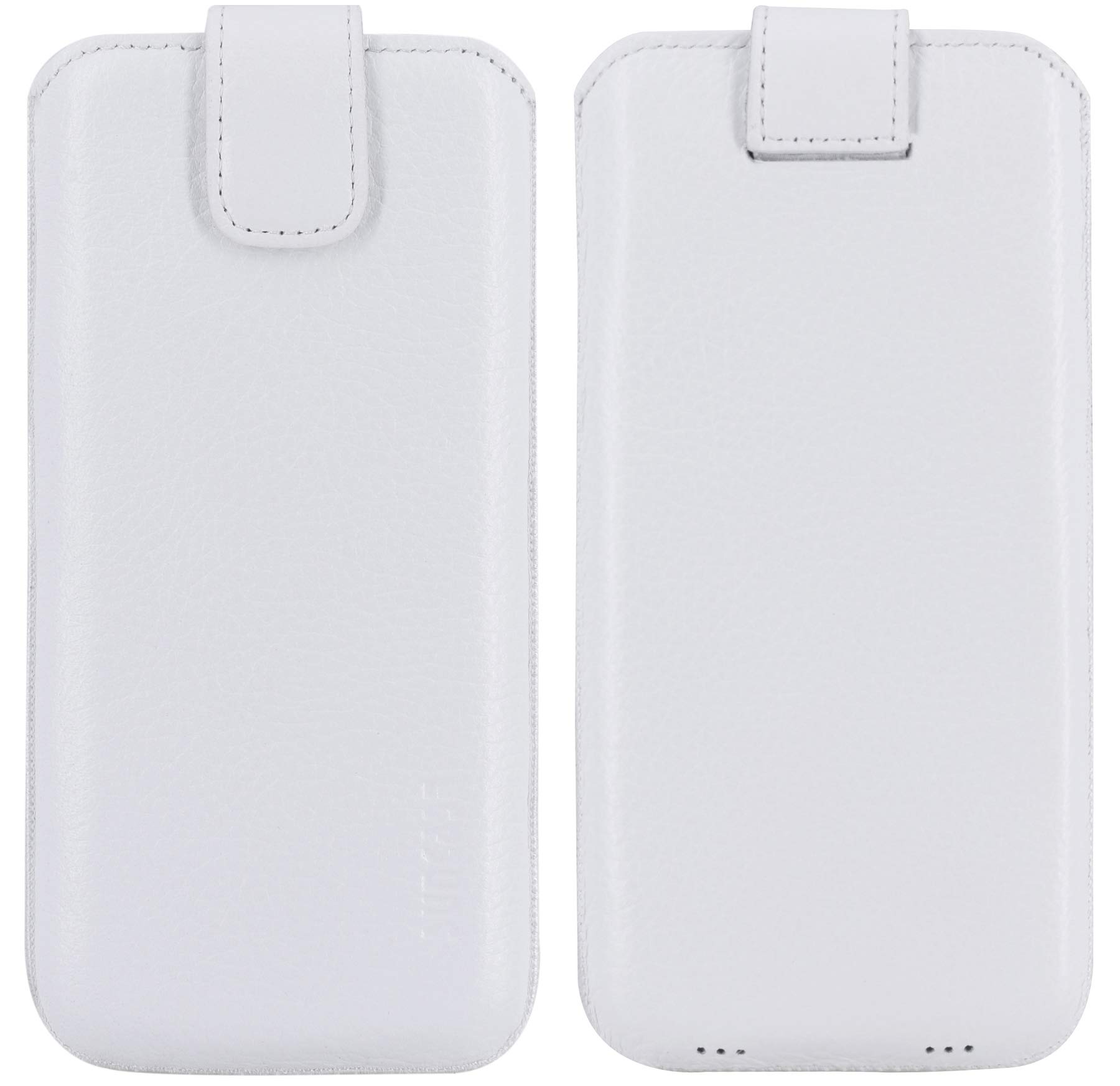 Suncase Custodia In Vera Pelle Per Google Pixel 7 Pro 5G - Slim-Edition Con Chiusura Magnetica - Colore Cognac Bruciato - 4