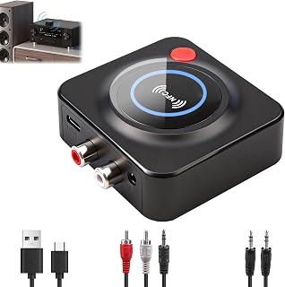 Receptor Bluetooth 5.1 HiFi, Adaptador de Baja Latencia con NFC/3.5mm AUX