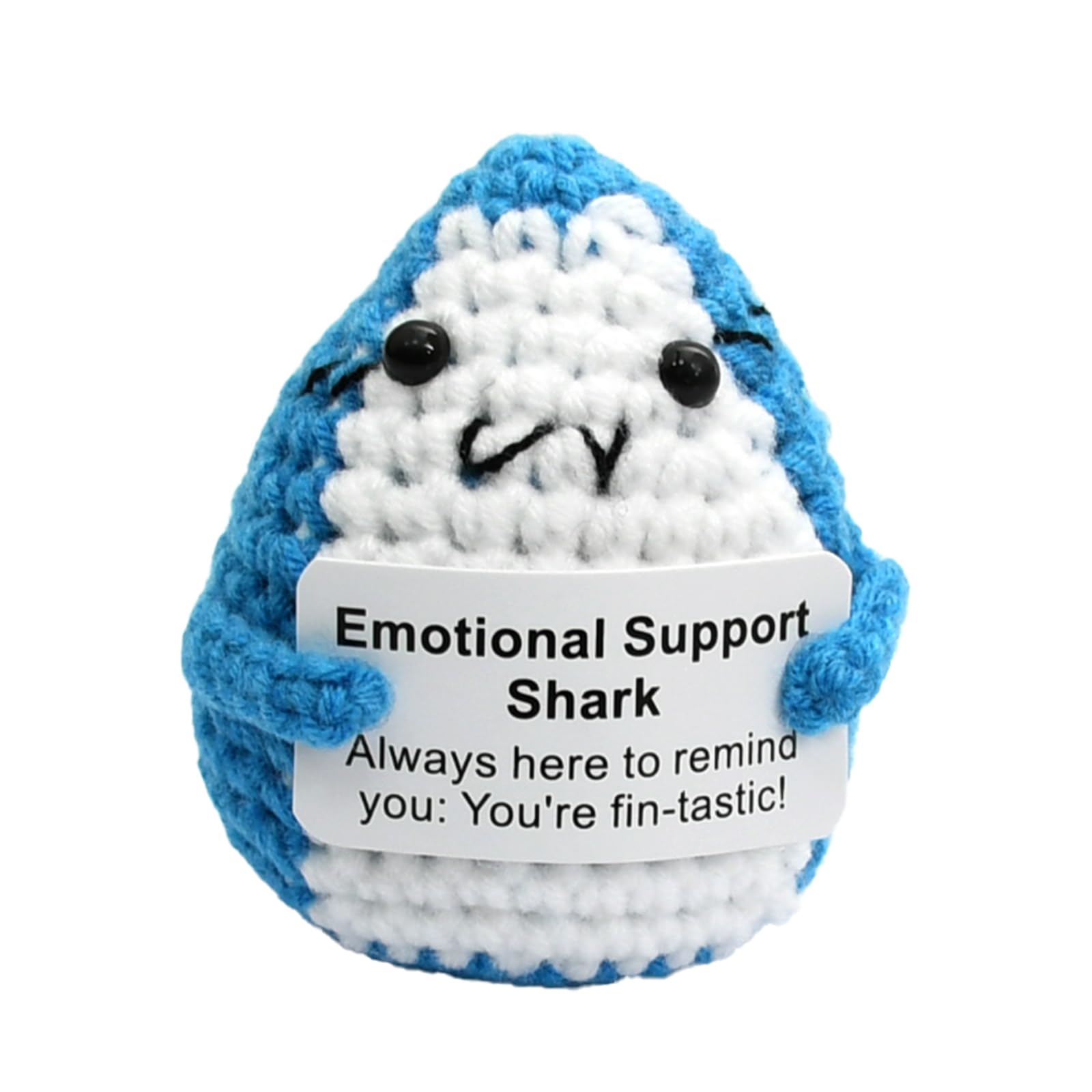 Aomhrek Emotional Support Gift, Animals Shark Gifts, Emotional Support Shark, Emotional Support Crochet (Blue-Shark)