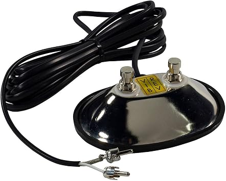 F Style Vintage Chrome 2-Button Foot Switch