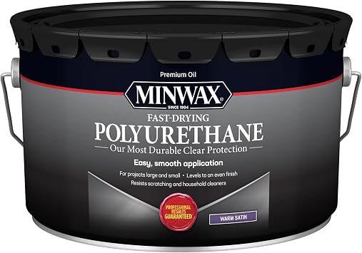 Minwax 71060000 Fast-Drying Polyurethane, 2.5 Gallon, Satin