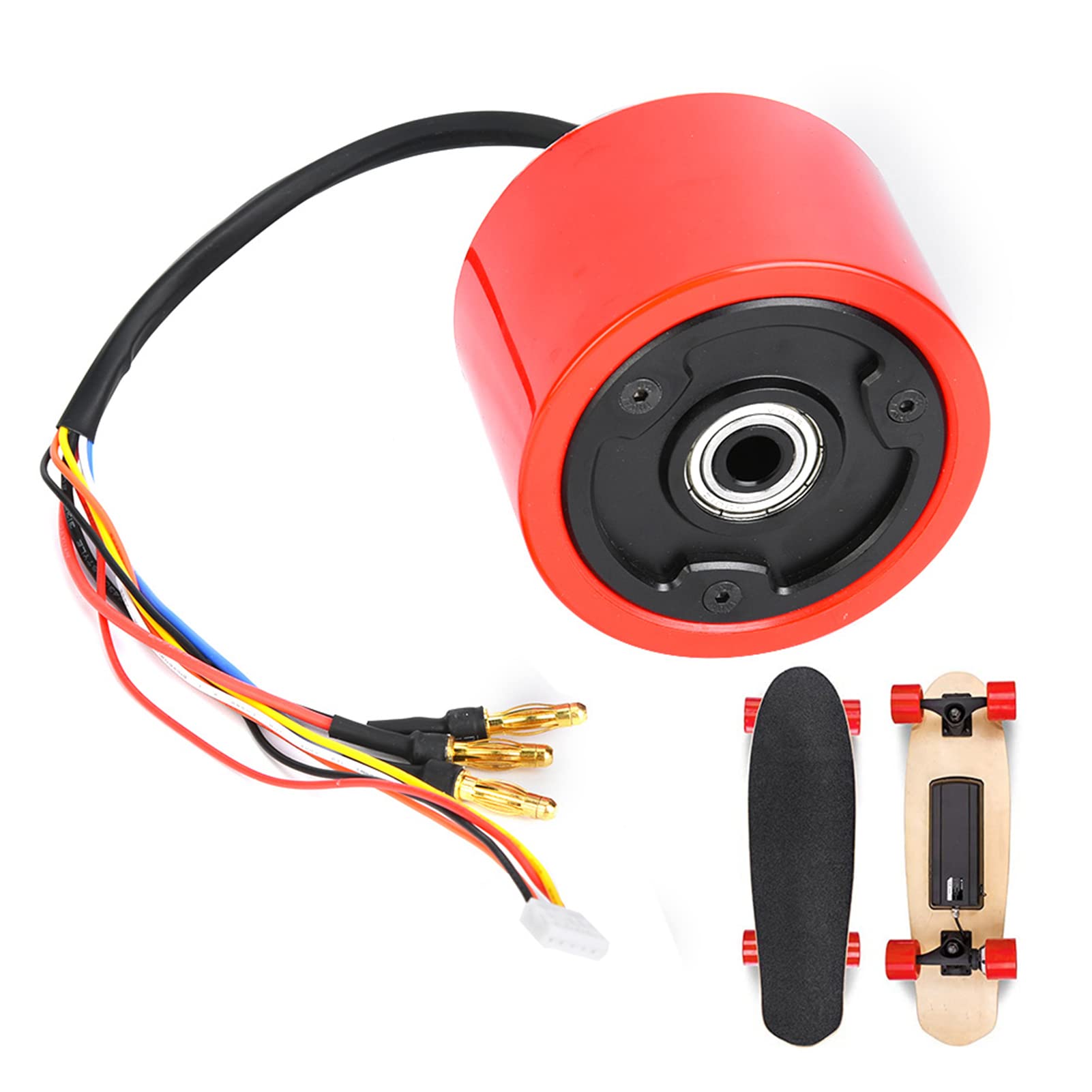 Alomejor 70mm 150W 24V/36V Brushless Hub Moteur Roue Planche À roulettes Moteur Roue pour Longboard Mini Scooter DIY Planche À roulettes Électrique