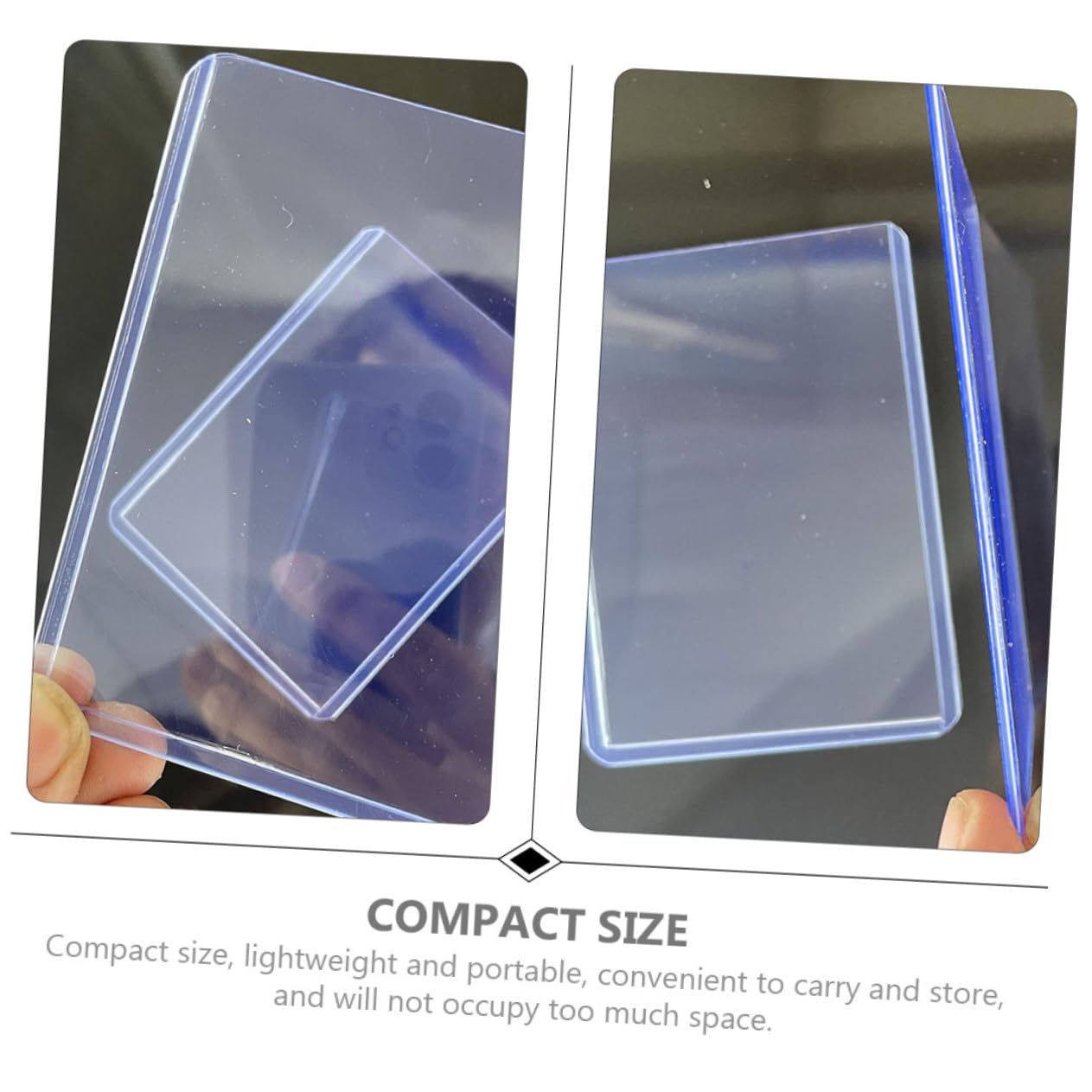 100 piezas Fundas Transparentes para Cartas de Reutilizables de PVC Compacto y Ligero para Cartas Estándar Portátiles y Resistentes Protector de Tarjetas Coleccionables