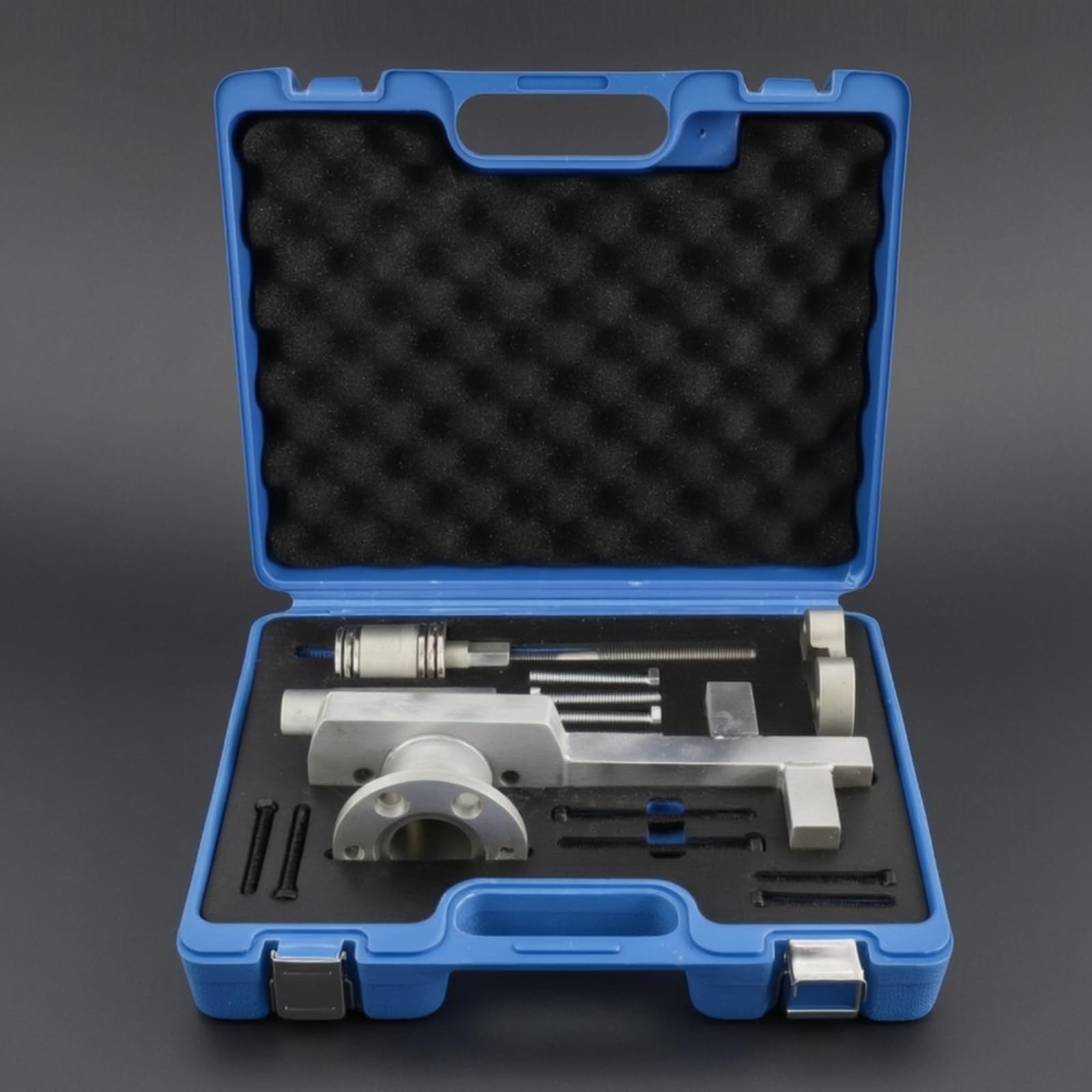 predolo Extractor Polea Cigüeñal Portátil Herramienta Extracción Polea Ajustable Kit Herramientas con Maletín para Mecánicos