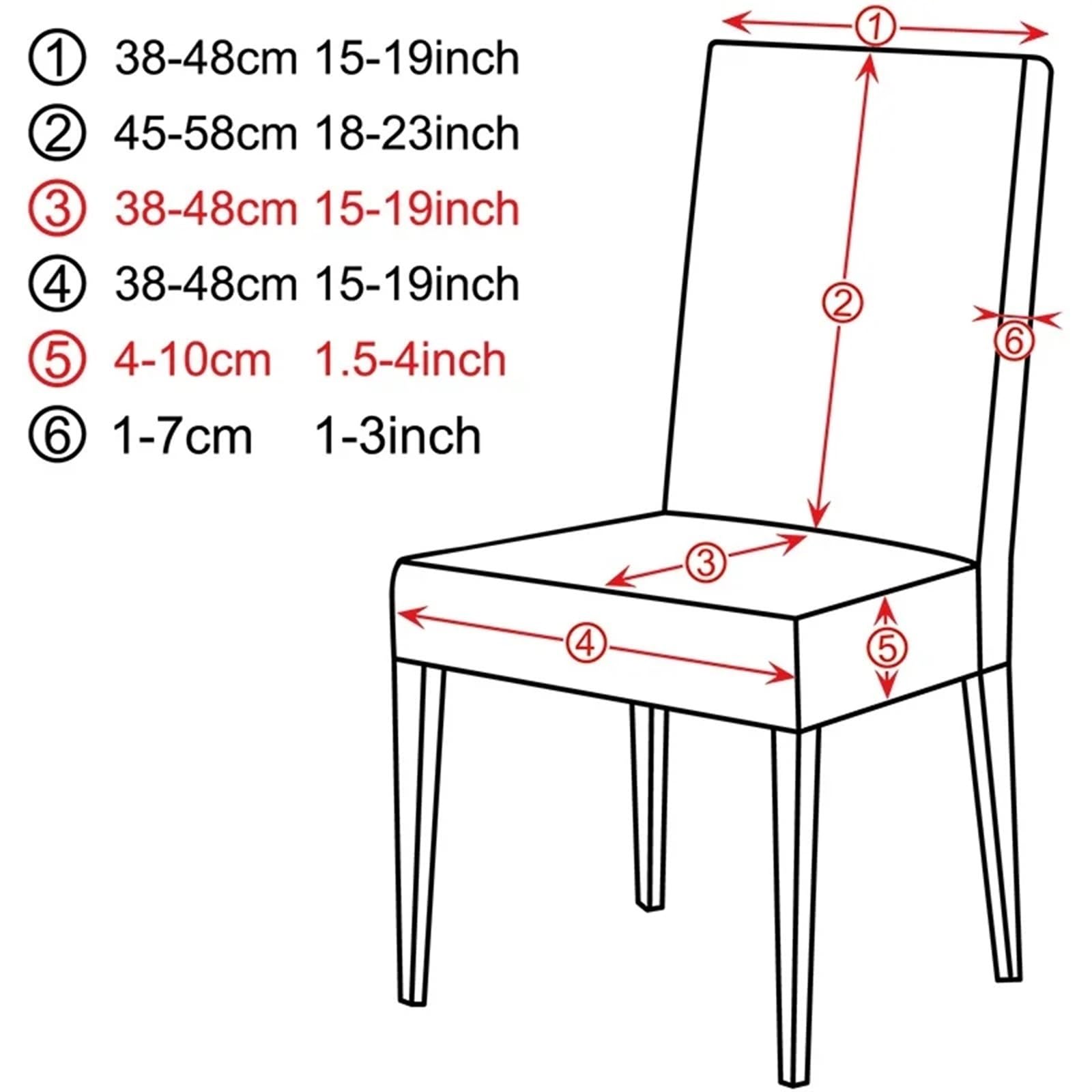 Fundas para sillas, Silla de comedor elástica for asiento cocina, hogar, hotel, banquete, sala estar, oficina, recepción(4776lake Blue)
