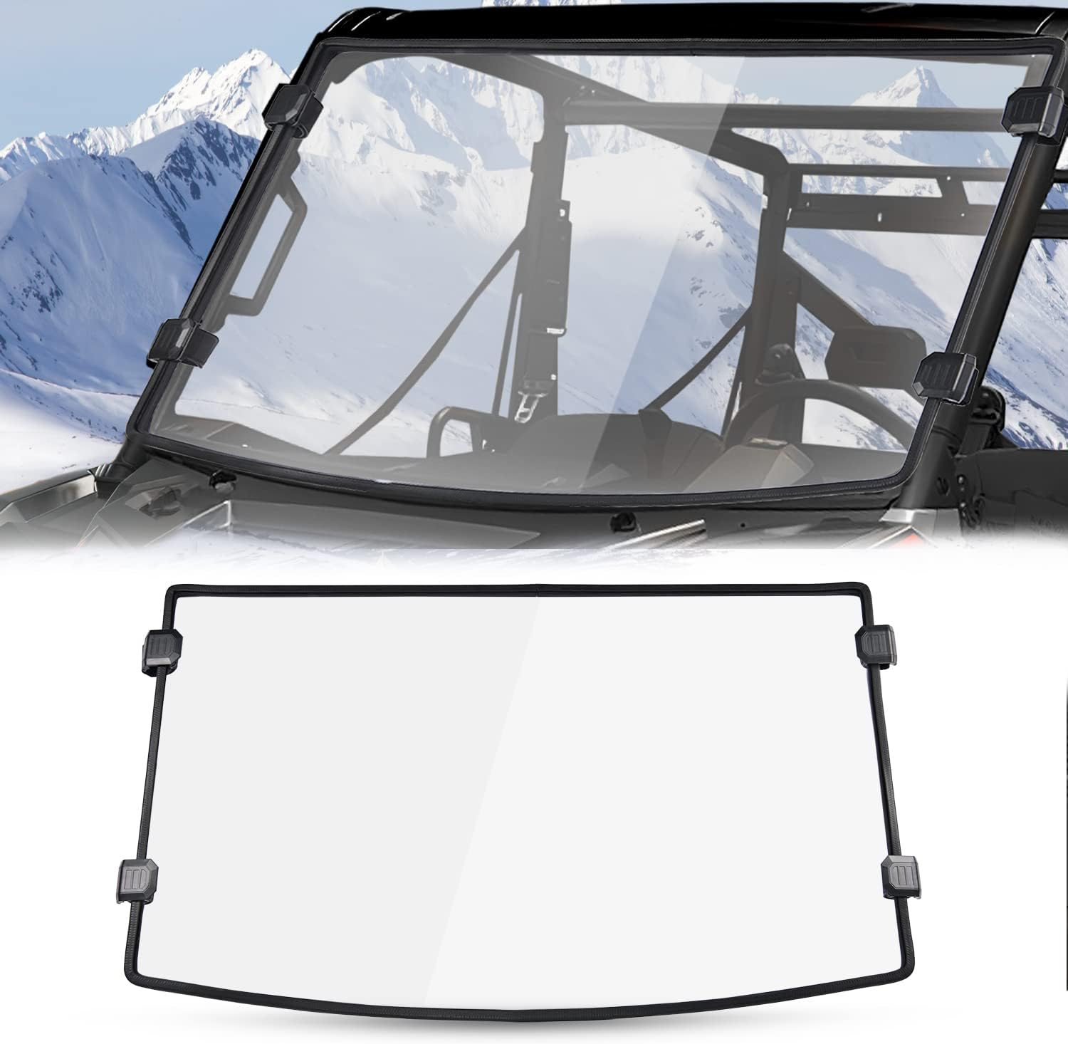 Frokom Front Full Windshield Fits For 2020-2023 RANGER CREW 1000 CREW 1000 Premium RANGER 1000 1000 EPS/2017-2023 RANGER XP 1000/2015-2023 RANGER Diesel/2013-2019 RANGER XP 900/2019 RANGER XP 900 EPS