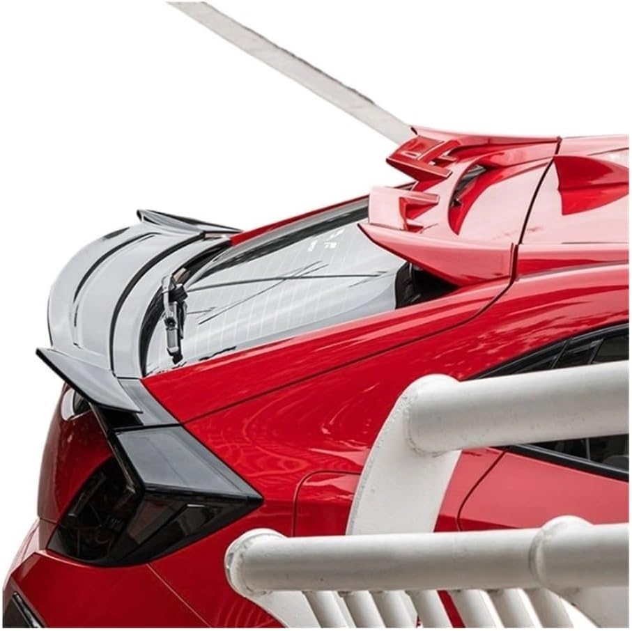 Spoilers, Wings & Styling Kits Compatible with Honda Civic 10th Hatchback 2021-2023 Car Rear Trunk Boot Spoiler Plastic ABS Rear Roof Wing Splitter
