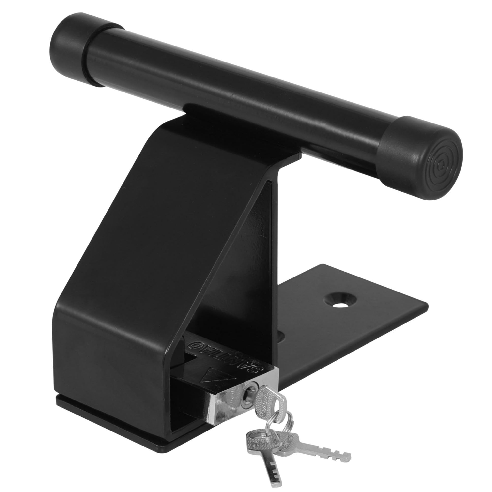 Homullel Garage Door Defender Security Lock System for Up Over Garage Doors on Concrete Floors, Heavy Duty Steel, Black Powder Coated