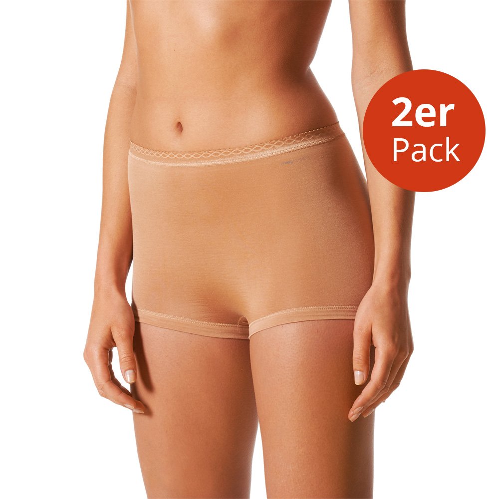 Mey 2er Pack Damen Panty Lights - 89206 - Skin - Größe 42 Bodysize - Damen Pants ohne Seitennähte Unterhosen für Damen- UNWAGO Set