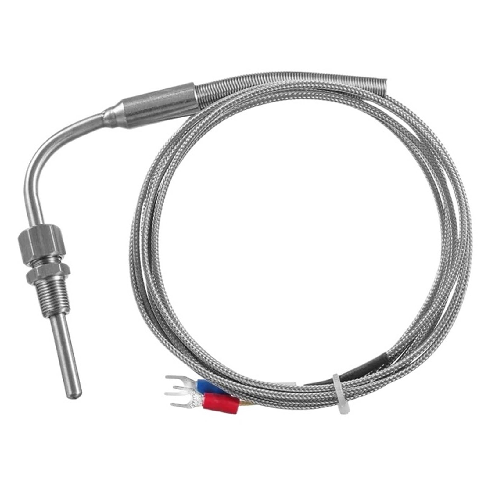 QfUxYYSLD Movable Probe Stainless Steel K Type ElbowThermocouple Temperature Sensor 1M/2M/3M/4M/5M Cable Wire for Temperature Controller(Cable 4M)
