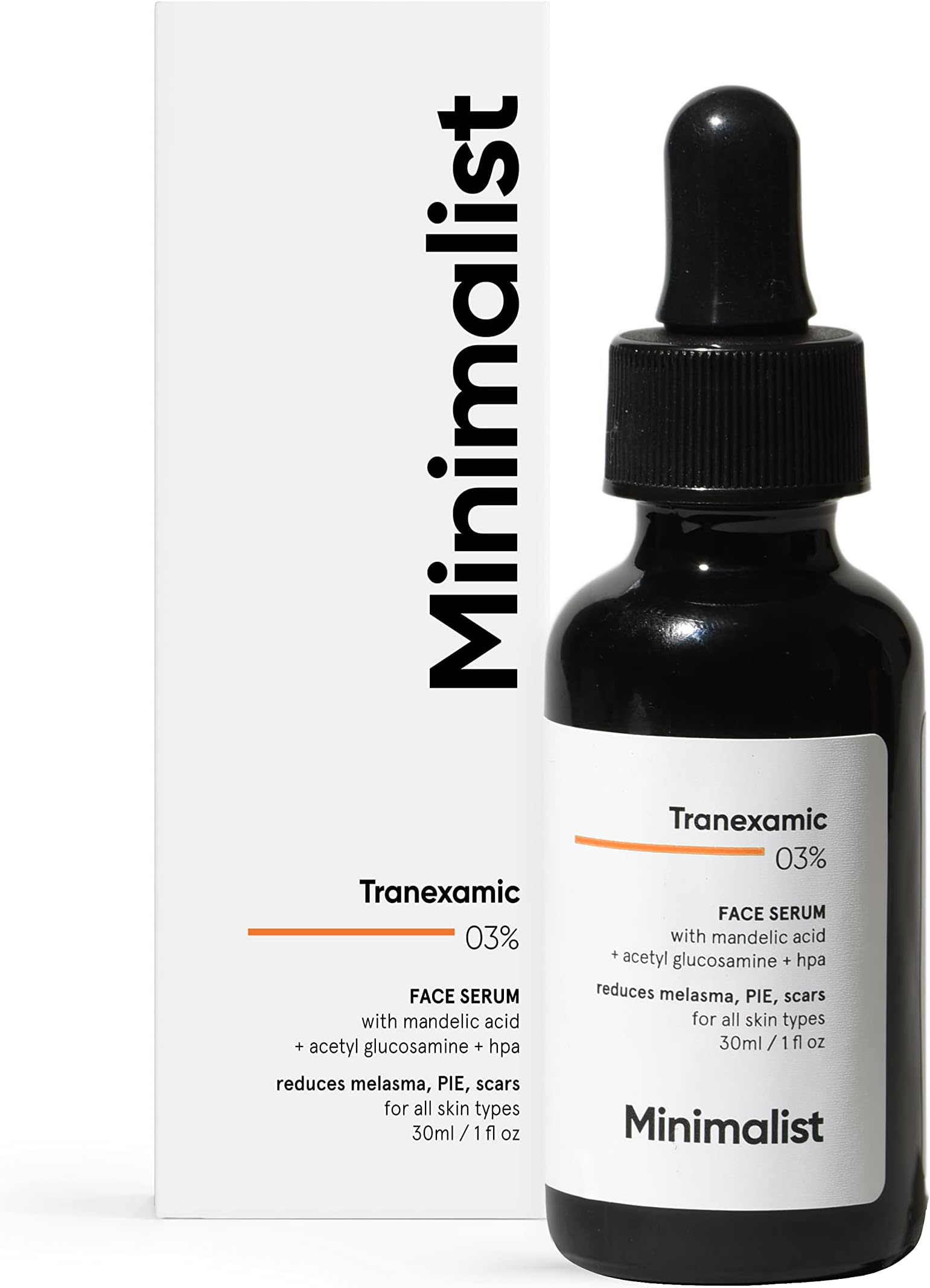 Minimalist 3% Tranexamic Acid Face Serum with HPA to Remove Melasma & Post Inflammatory Hyperpigmentation or Erythema (PIH & PIE) | 30 ml