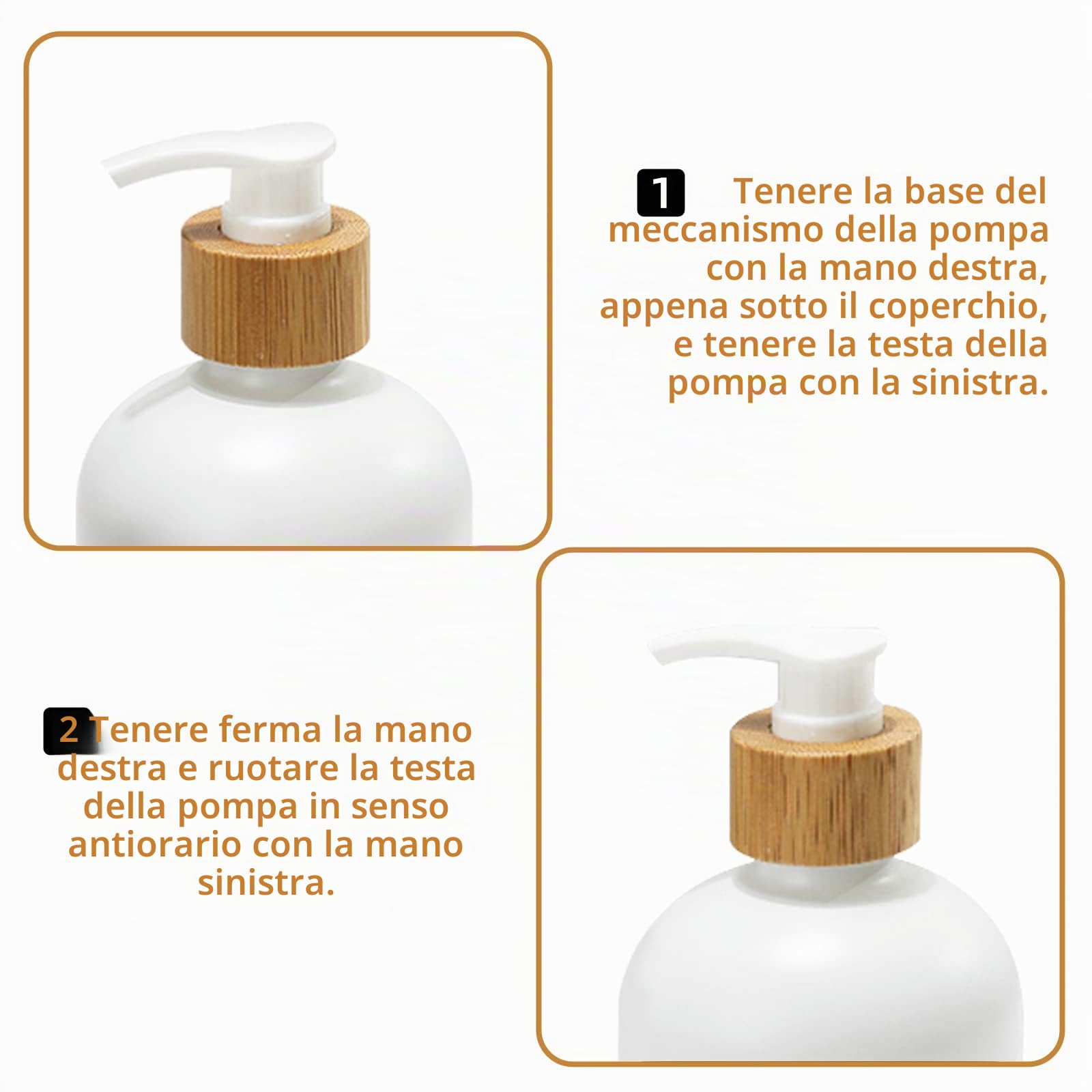 FEILANDUO Set di dispenser per sapone per lavello da cucina, dispenser per sapone per le mani per bagno con pompa in bambù e vassoio per sapone, decorazione per la casa della fattoria