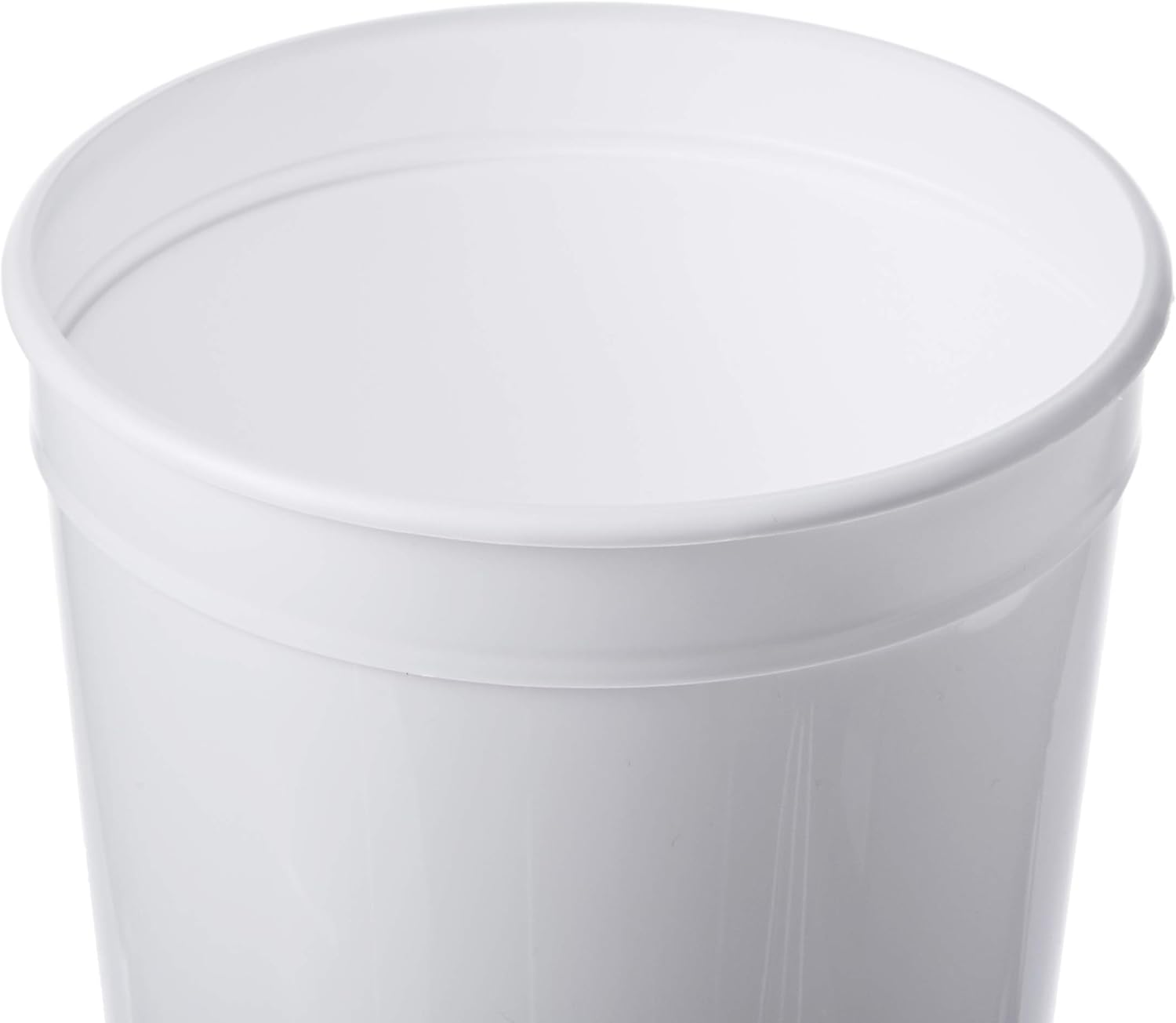 Consolidated Plastics 43900 Round Tub with Cover, HDPE, 80 oz., 10 Piece, White