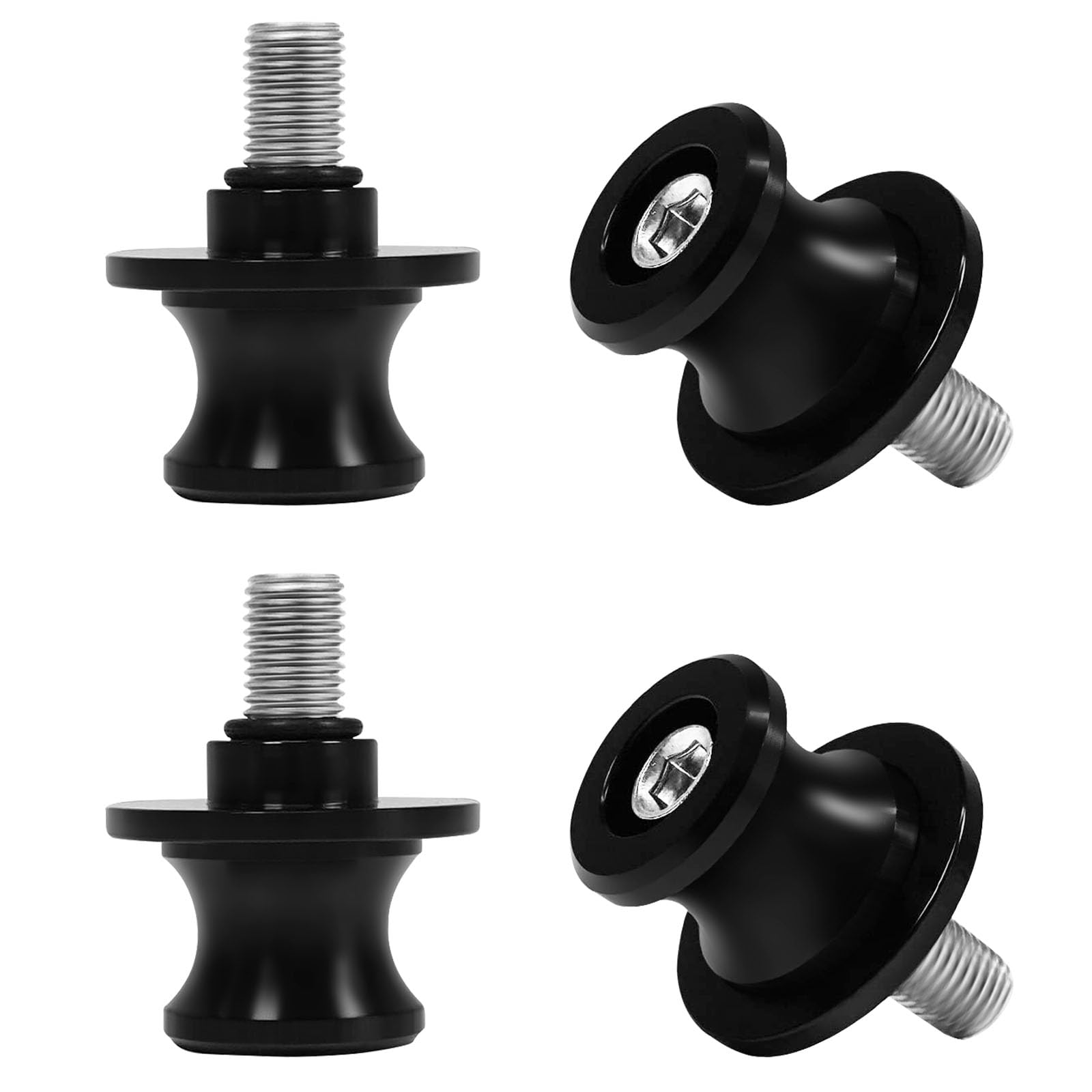 4 Piezas M10 eupdd Diábolos para Moto: 10mm Caballetes Traseros de Moto Aluminio CNC, Brazo Oscilante Motocicleta, Motocicleta CNC Soporte trasero, Diábolos Moto para Ayuda a proteger la Motocicleta