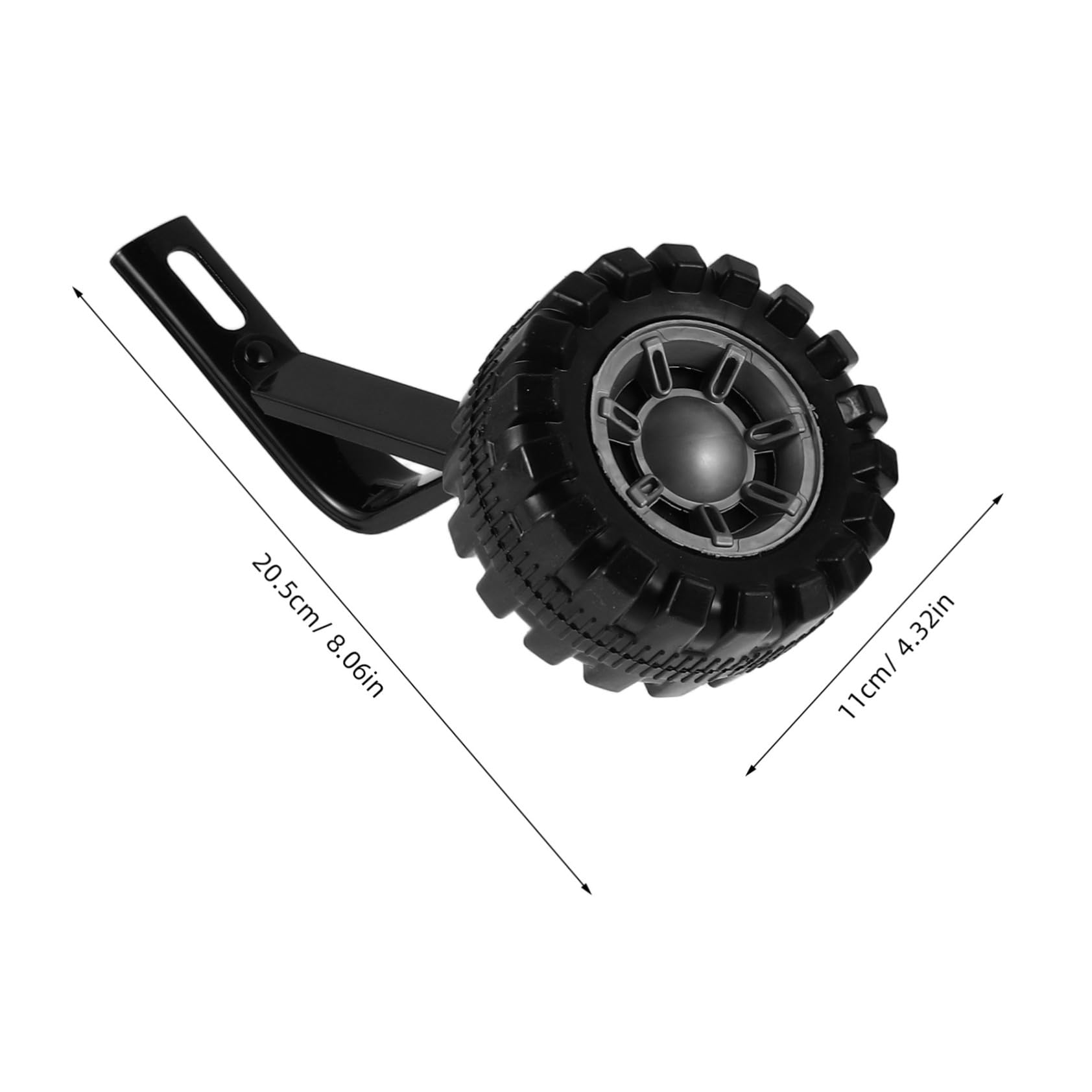 1 Pair Training Wheels: 16 Inches For Children Bicycle Stabilizer Mute Wheel Bicycle Stabilizer Mounted For Bike Accessories Black