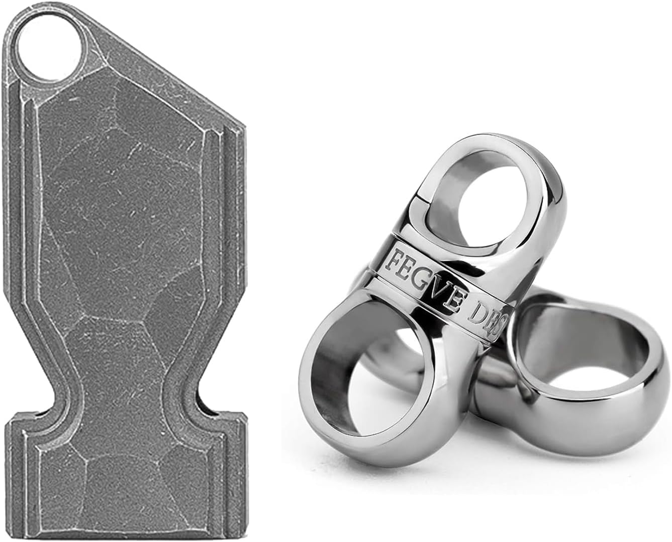 TISUR Titanium Emergency Whistle+Titanium Key Ring