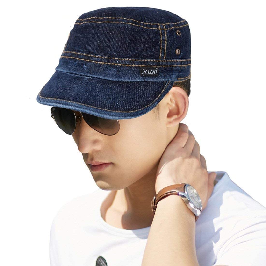 puthak Men and Women Classic Newsboy Cap Jeans Driving Flat Hat Adjustable,Blue - PTHK-1893-picture-35