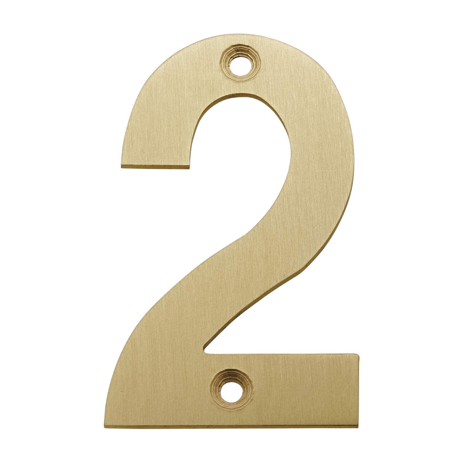 Front Door Numbers 3 Inch Satin Brass Door Numbers 0-9 (2)