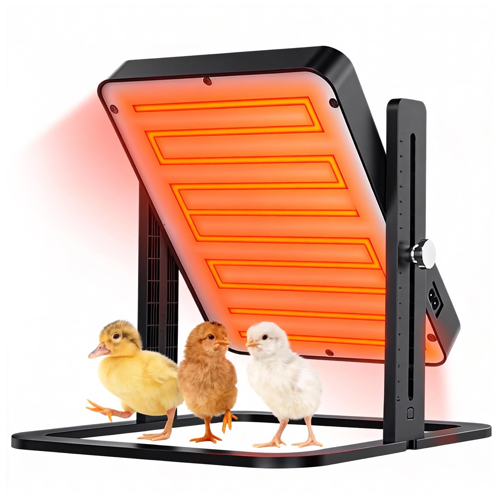 Lámpara de calor para pollito, placa de calor para gallinero, temperatura y altura ajustables, lámpara de calor para gallinas, lámpara de calor animales, ahorro de energía en invierno