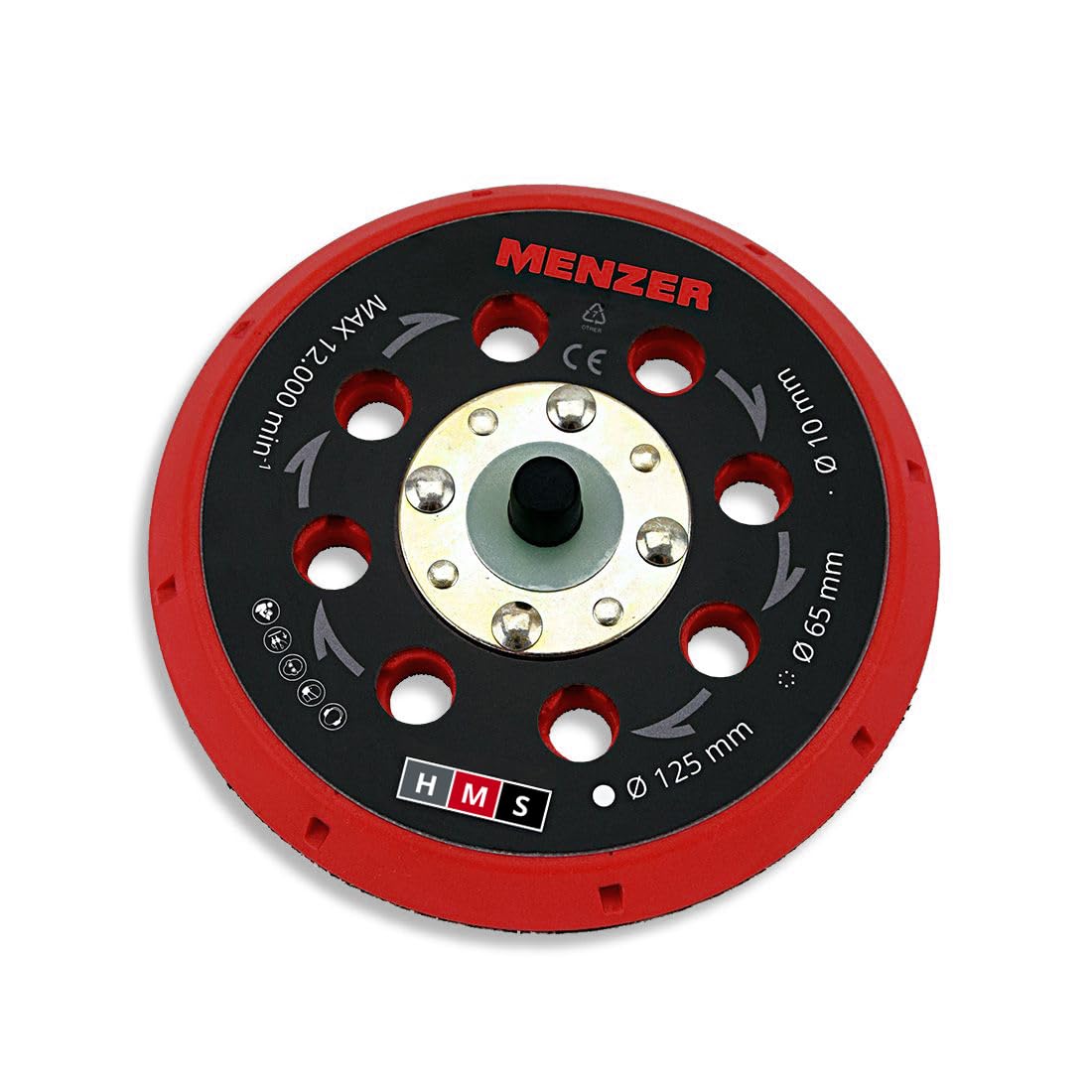 MENZER Plateau de Ponçage à Perforations Multiples 125 mm Medium