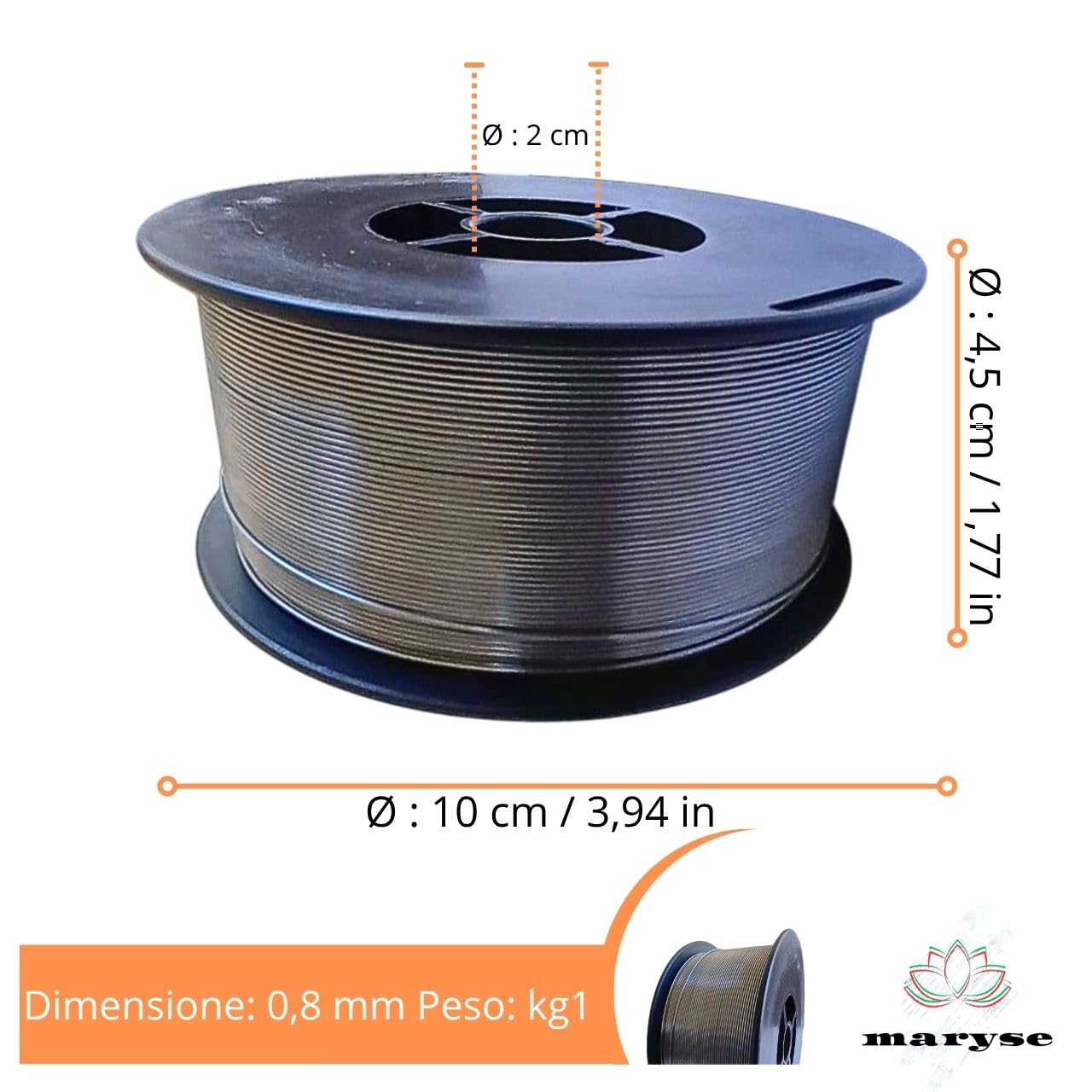 Filo Animato 0.8mm per Saldatrice No Gas - Flux Cored per Metallo - Kg1 - Alta Qualità per Saldatura MIG Ideale per Fai da Te e Professionisti
