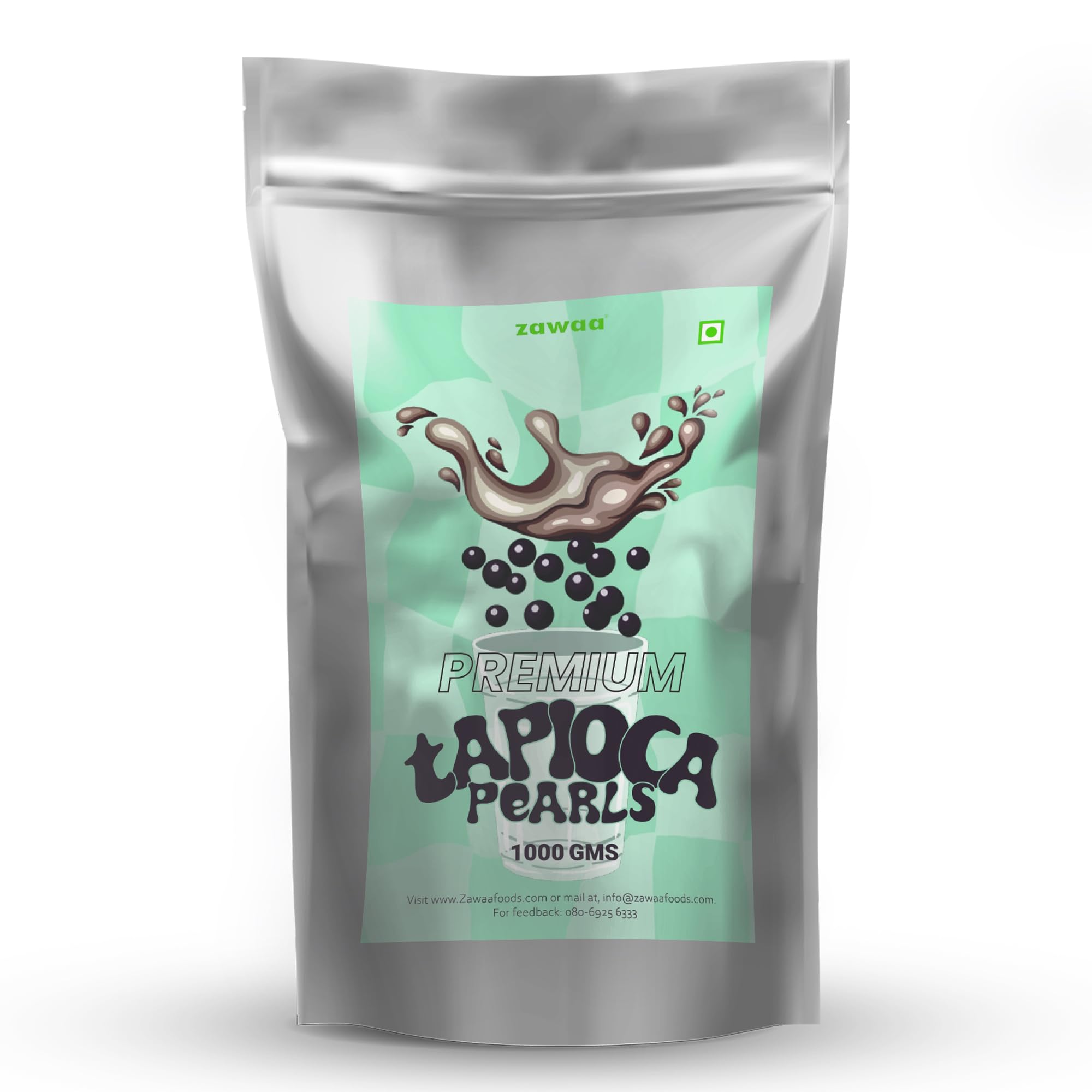 Zawaa Premium Bubble Tea Kit – 1kg Tapioca Pearls with Popping Boba, 20 Straws | Includes Free Boba Scoop for Perfectly Refreshing Drinks