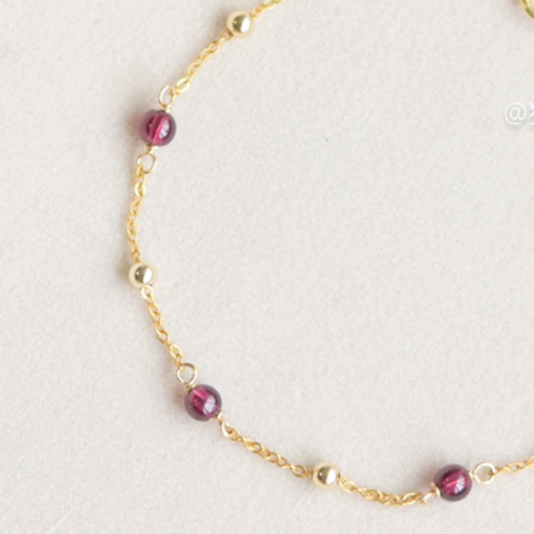 Tobillera de cristal Natural para mujer, tobillera con amuleto de la suerte, cuentas de transferencia de granate, pulsera de vacaciones para niñas, atrae dinero, prosperidad, suerte, cinabr