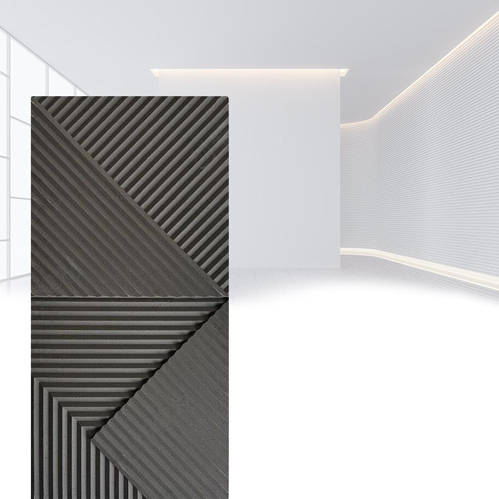 Tabique de PU Hueco, Paneles de Pared de ladrillo con Textura de Espina de Pescado 3D, Revestimiento de PU Impermeable y Recortable para decoración Interior Ligera, Fondo de sa