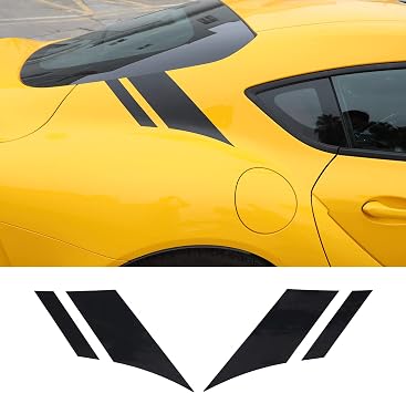 Car Stripes Racing Stripe Decals Compatible with Toyot@ Supra GR A90 A91 MK5 2019-2025, Rear Body Stripes Sticker, Rear C-Pillar Stripe Sticker Accessories, 2Pcs Black