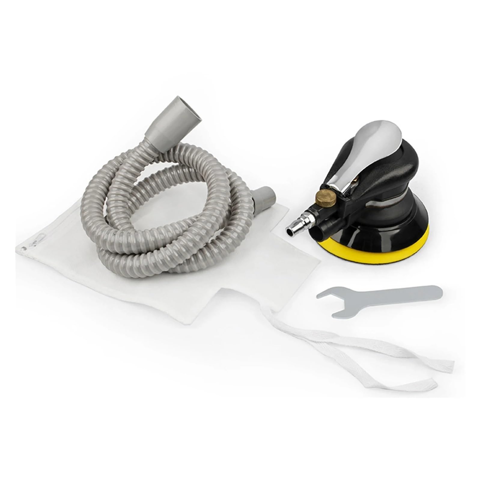 LIJADORA Orbital neumática, pulidora de coche de 5 "/6", máquina de lijado, herramientas de depilación, LIJADORA Orbital aleatoria de aire Alta eficiencia para madera, compuestos y metal.(5 inch Vacuu