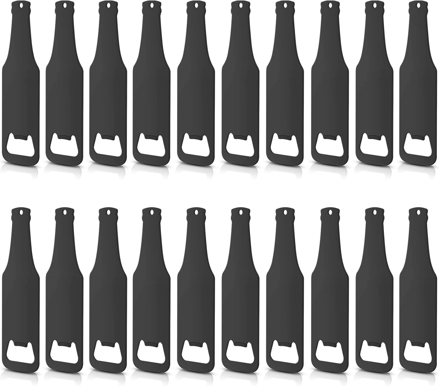 30 Pieces Stainless Steel Flat Bottle Opener Groomsmen Wallet Beer Bottle Opener for Kitchen, Bar, Restaurant, Wedding Bridesmaid Favor, Black