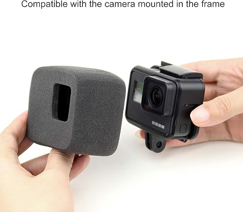 Miniatura 6 de SOONSUN Paquete de 2 fundas Windslayer para GoPro Hero 5/6/7 negro, blanco, plateado y héroe (2018), manguito de espuma con reducción de ruido de