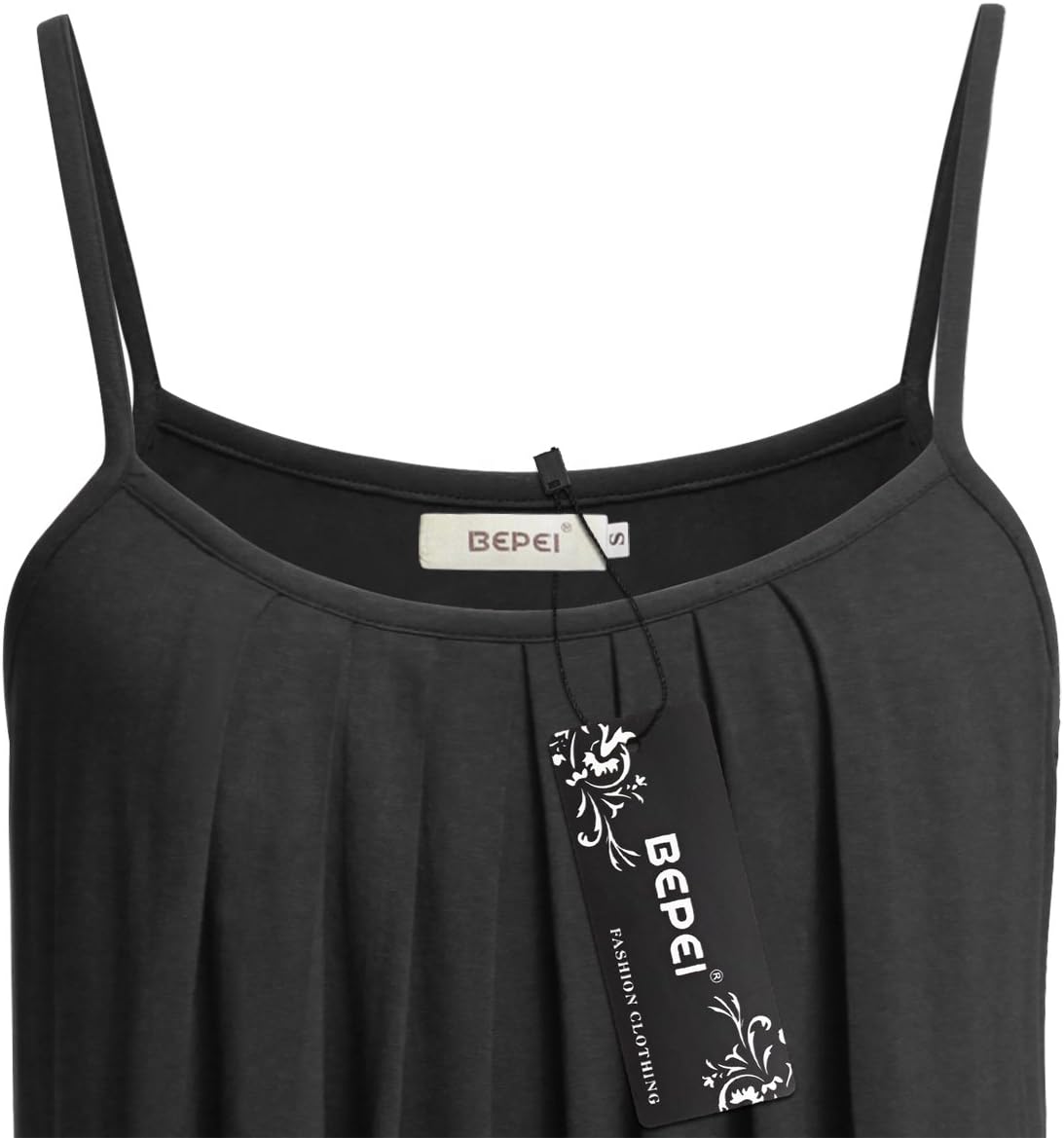 BEPEI Women Loose Casual Summer Pleated Flowy Sleeveless Camisole Tank Tops - Image 3