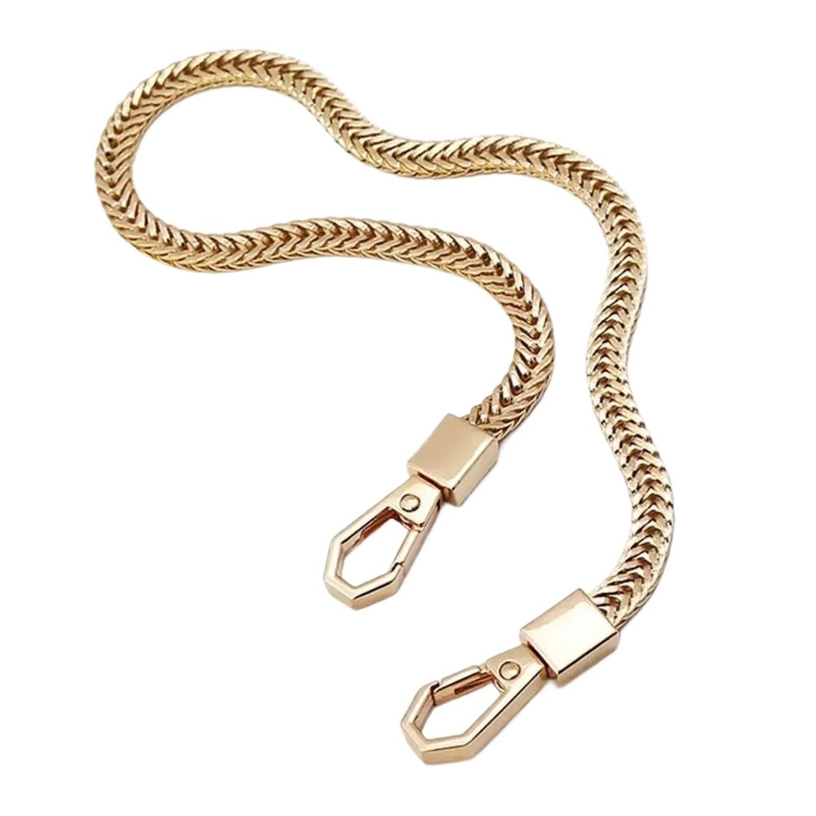 YUSUZH 2PCS Bag Chain Strap 7mm Replacement Purse Shoulder Straps Small Handbag Handle Chains for Small Bag(Gold,120cm)