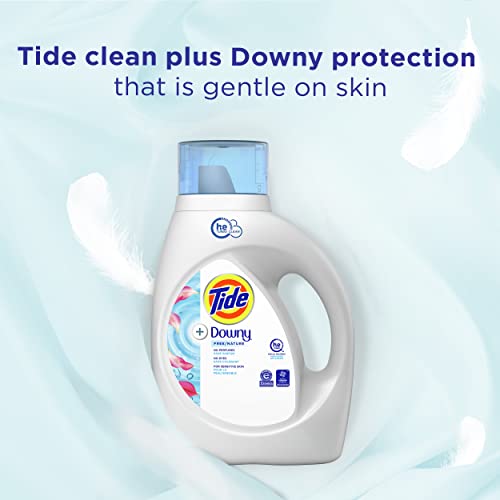 Tide Laundry Detergent Liquid Soap He Free + Downy 92 Fl Oz #TOP6