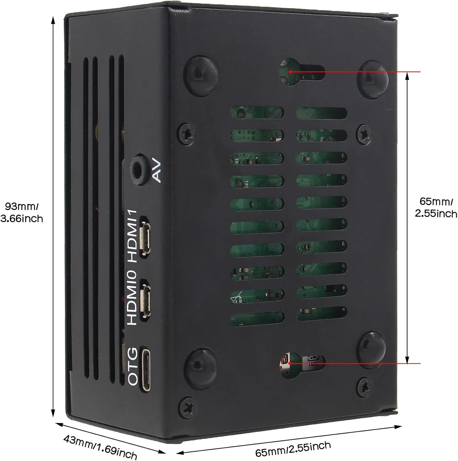 Geekworm KVM-A3 Kit for Raspberry Pi 4 Open Source KVM Over IP Compatible with KVM V3 Platform Only (Unassembled and Not Include Raspberry Pi 4/SD Card/Power Adapter)