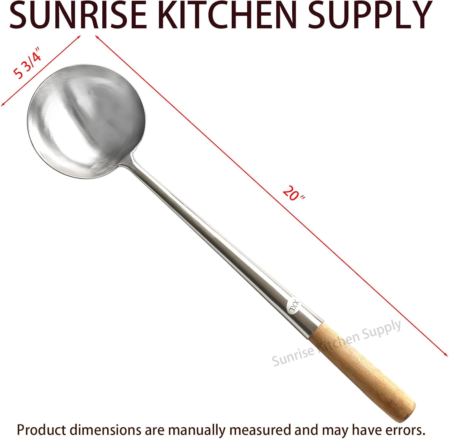 Sunrise Commercial Grade Wok Spatula/Ladle (#XXL Ladle (20"L))