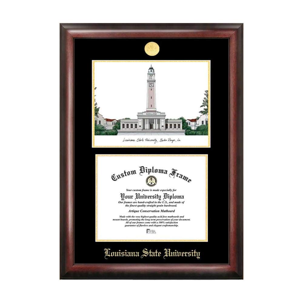 Campus Images Louisiana State University Gold Embossed Diploma Frame Lithograph
