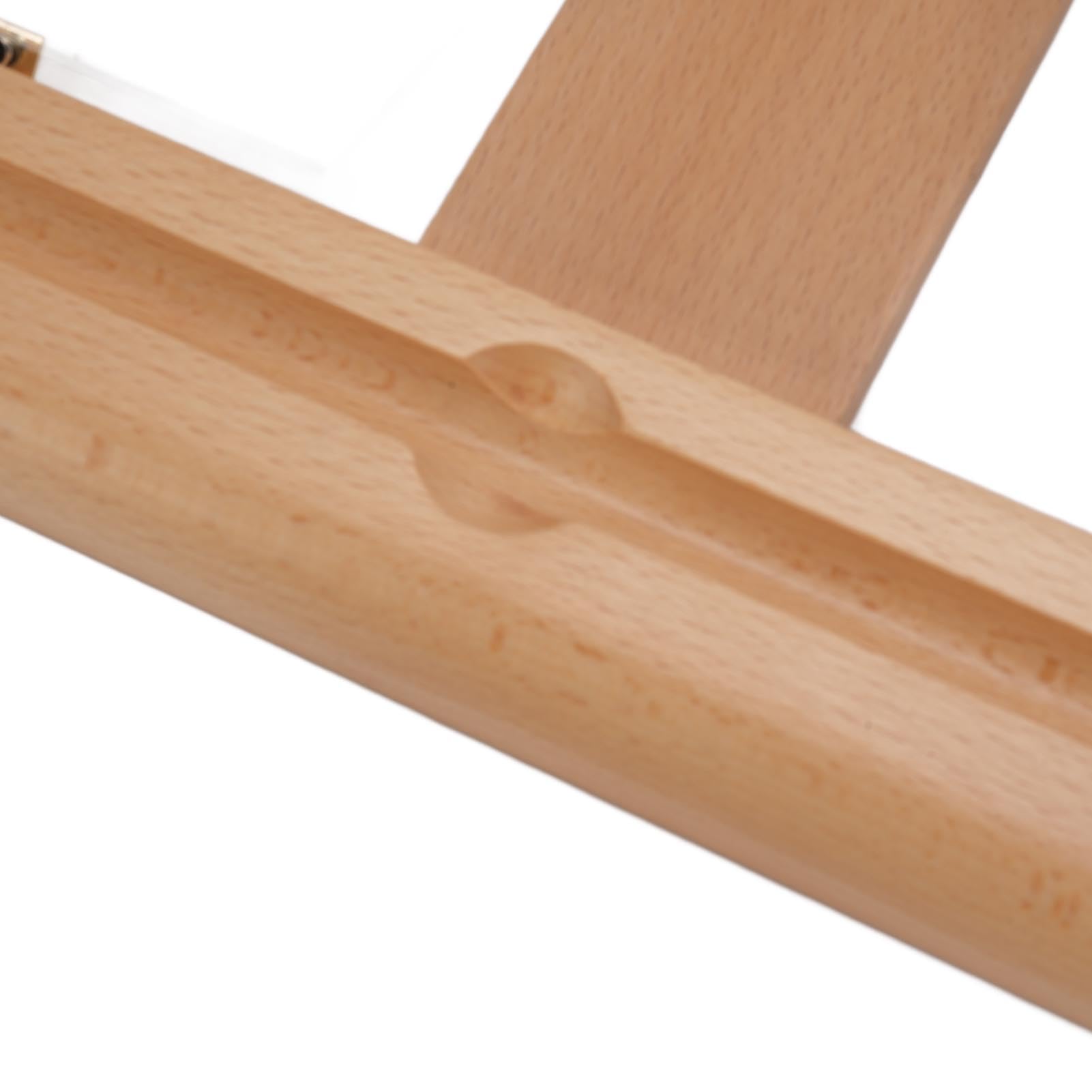 Supporto per Tablet in Legno Supporto Portatile per Disegno, Lettura, Digitazione, 5 Angolazioni, Ideale per Guardare Film, Giocare, Faggio, con Slot per Matita
