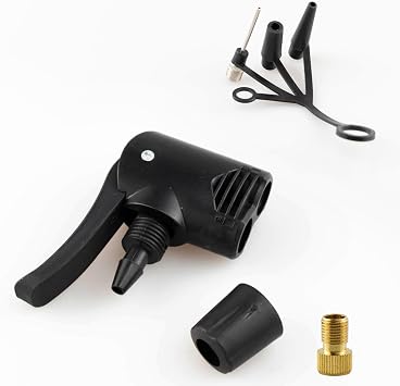 Double-Head Pump Adapter Valve, 3 in 1 Replacement Dual Head Air Pump Adapter Valve, Multi-Purpose Double Pump HeadHose Adapter Connector Bike Pump Double Head Nozzle