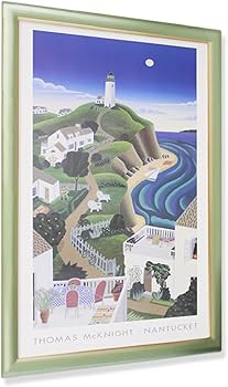 トーマス・マックナイト　ナンタケットの灯台 額入りポスター　アート　ヴィンテージ Amazon.co.jp: 額入りポスター マックナイト トーマス マックナイト CP