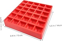Vista 2 de Caja de contenedores de plástico Suministros de almacenamiento Caja de plástico rojo Organizador de colección de cápsulas de monedas Soporte