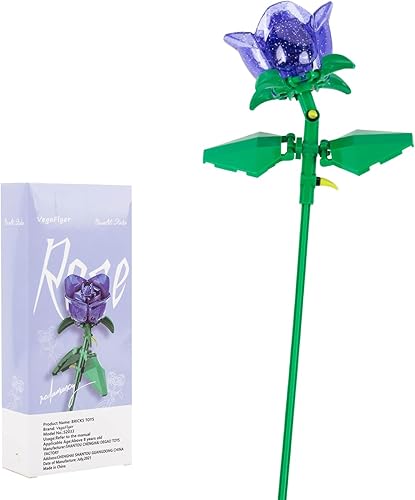 VegaFlyer Kit de construcción de ramo de flores, juegos de bloques de construcción de flores, colección botánica de flores artificiales para