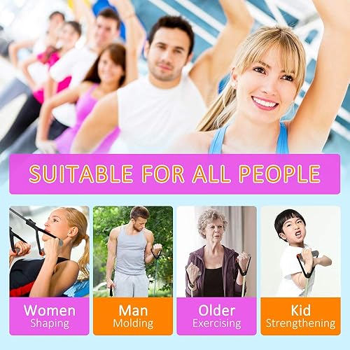 Miniatura 5 de Bandas de resistencia individuales, bandas de entrenamiento con asas y bandas de ejercicio con anclaje de puerta, adecuadas para entrenamiento de